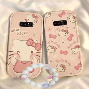 三星note8手机壳凯蒂猫硅胶新款透明卡通可爱全包套KT猫保护套软galaxy