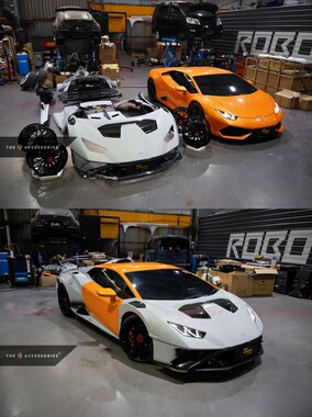 兰博基尼小牛huracanLP580/LP610改装升级STO包围套件前后杠尾翼