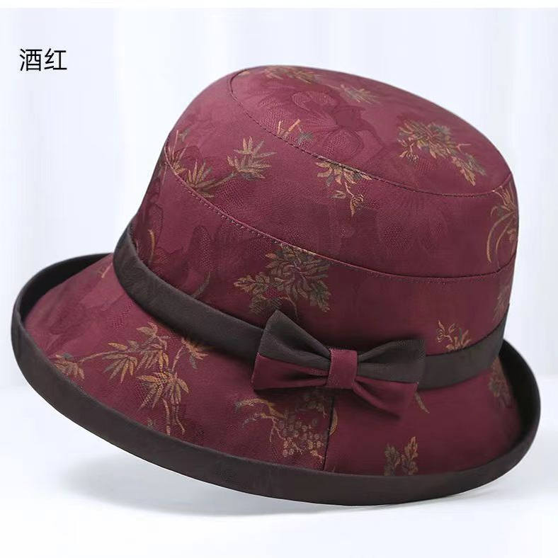 中老年人帽子女春秋妈妈盆帽奶奶夏薄款老太太布帽老人礼帽渔夫帽
