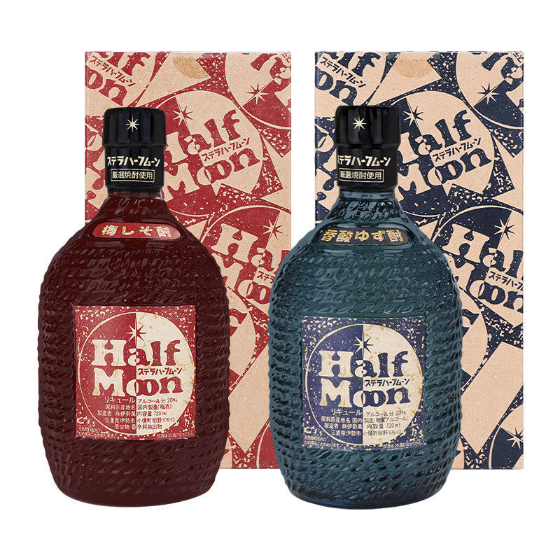 日本进口半月20度柚子味/梅子紫苏味烧酒配制酒720ML