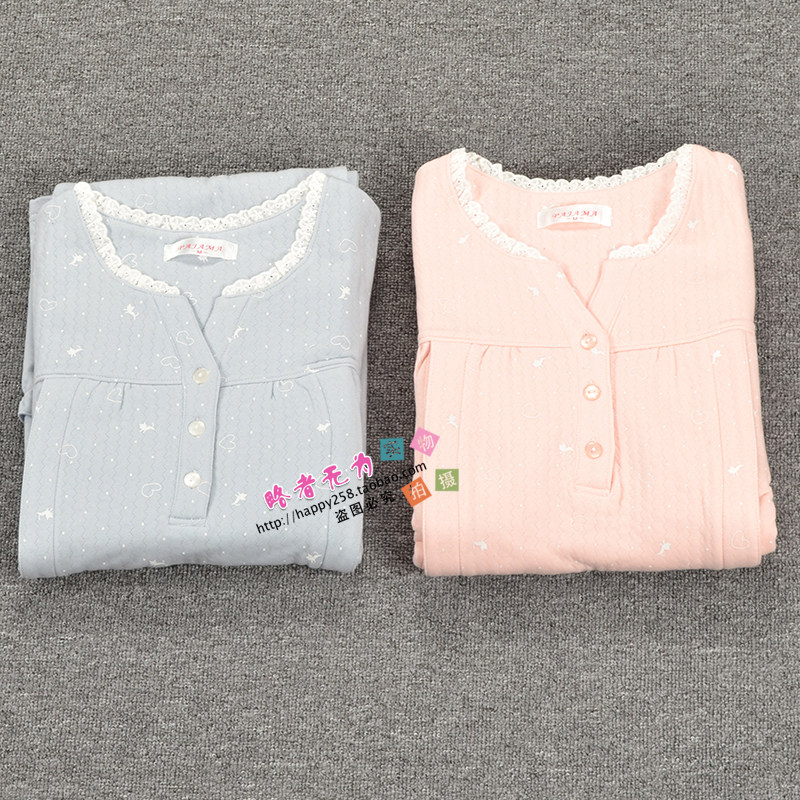 秋冬加厚保暖空气层喂奶衣哺乳服