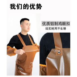 加厚牛筋防水围裙耐磨石材机械加工水产屠宰厨房耐油酸碱围刮不烂