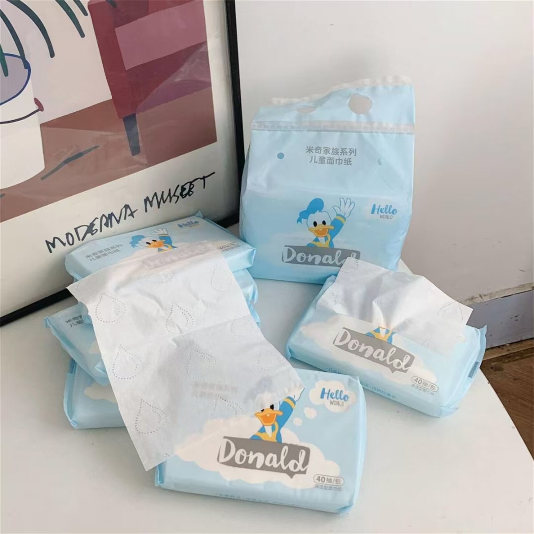 迪家好货！一提6包装！高品质唐鸭便携随身抽取式加厚保湿云柔巾