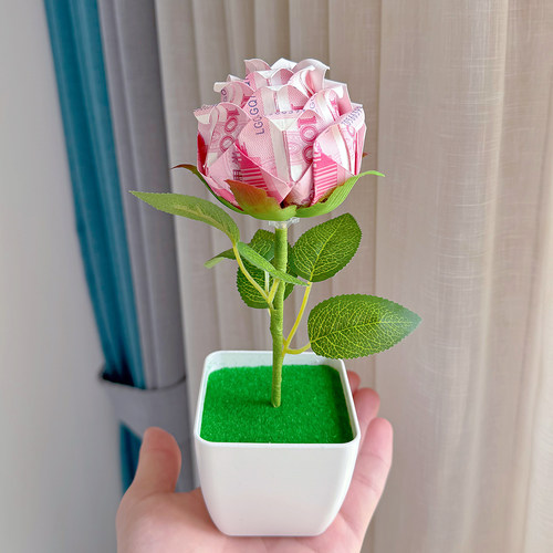 母亲节520礼物有钱花花束材料现金手工自制玫瑰花材料diy练功券