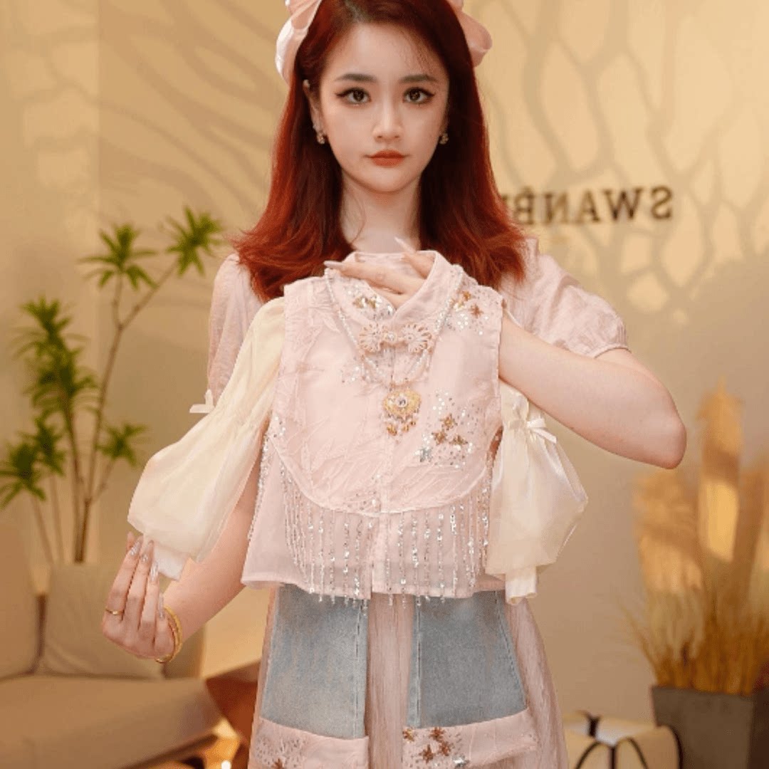 女童秋季新中式唐装三件套