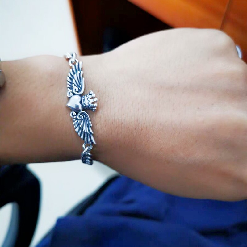 潮牌手镯手串925纯银手链手环
