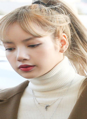 克罗潮牌CH925纯银锁骨项链轻奢个性十字架吊坠男女实心别针颈链