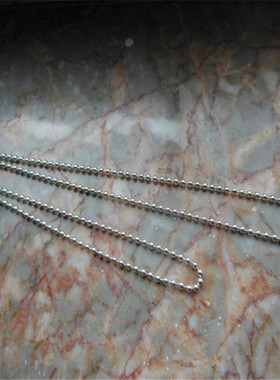 925纯银项链百搭纯银情侣圆珠链