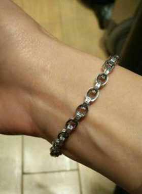 潮牌babyfat手串轻奢周杨青GD手环朋克925纯银复古手链男女款手镯