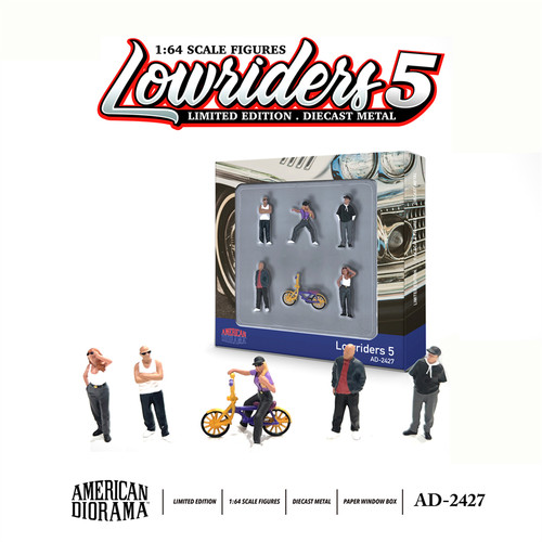 American Diorama 1:64 Figures set - Lowriders 5 合金人偶