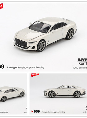MINIGT 1:64 969号 Bentley Batur Bonneville Pearl 合金 车模