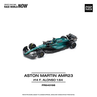 POPRACE 1:64 ASTON MARTIN AMR23 F1 - #14 F. ALONSO 合金 车模