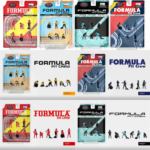 American Diorama 1:64 Formula Pit Crew 维修队人偶