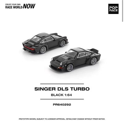 POPRACE 1:64 SINGER DLS TURBO (ROAD) BLACK 仿真合金汽车模型