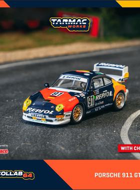 TW 1:64 Porsche 911 GT2 24h LE MANS 1995 #91 仿真 合金车模