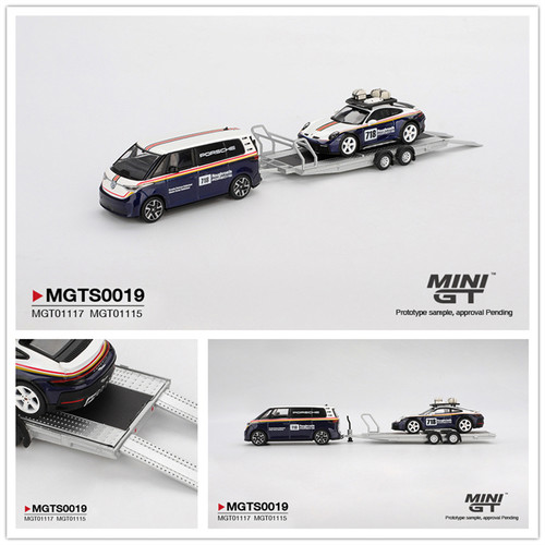 MINIGT 1:64 保时捷Porsche 911 Dakar #718/Volkswagen ID. Buzz