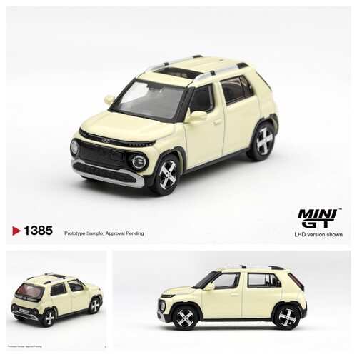 【预售】MINIGT 1:64 现代Hyundai Casper 奶油黄珠光漆 合金车模