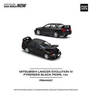 POPRACE 1:64 MITSUBISHI LANCER EVOLUTION IV 珠光黑 合金 车模