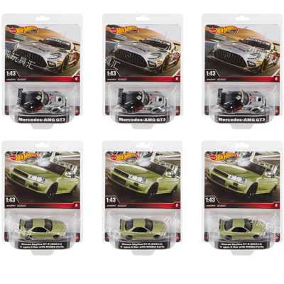 Hot Wheels 风火轮 1/43 奔驰AMG GT3 尼桑GT-R (R34) 合金车模