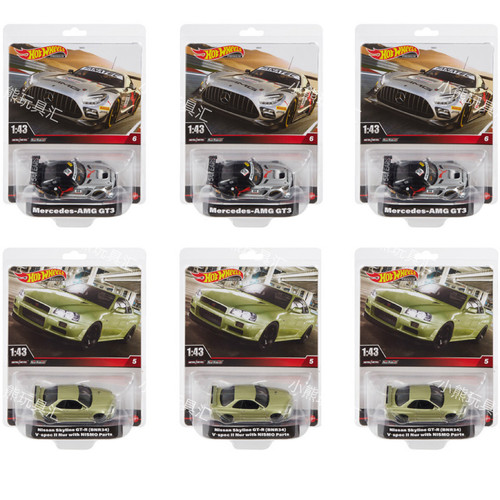 Hot Wheels 风火轮 1/43 奔驰AMG GT3 尼桑GT-R (R34) 合金车模