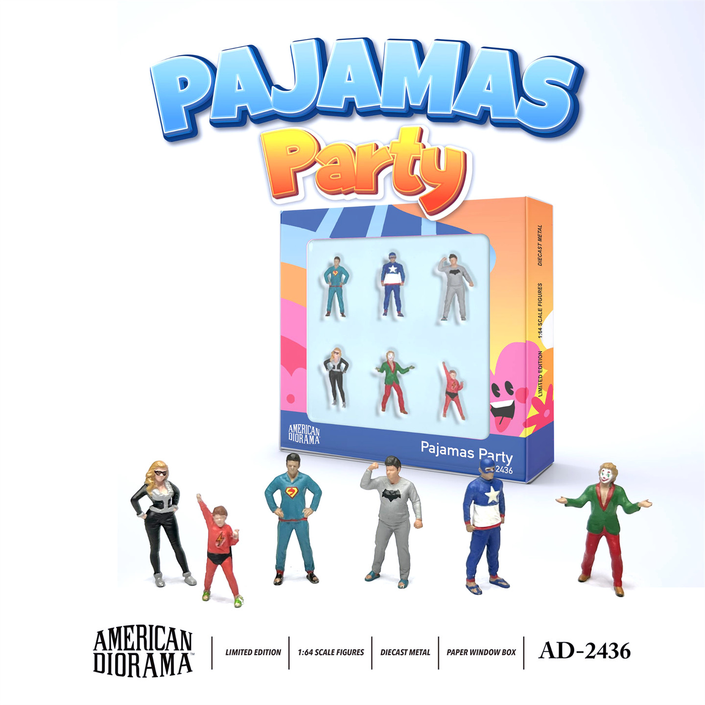 【预售】American Diorama 1:64 Figure set - Pajamas Party人偶