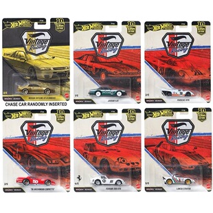 【预售】风火轮 汽车文化复古赛车 法拉利捷豹保时捷 合金车模