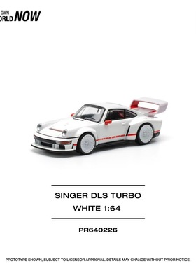POPRACE 1:64 SINGER DLS TURBO (TRACK) - WHITE 白色 合金 车模
