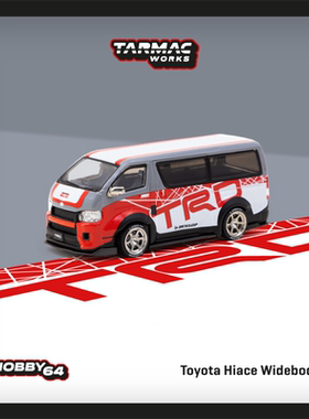 Tarmac Works 1:64 Toyota Hiace Widebody TRD 仿真合金汽车模型