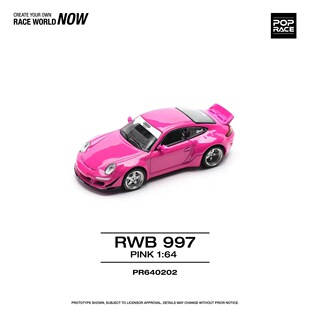 POPRACE 1:64 RWB 997 PINK 粉色 仿真 合金汽车模型