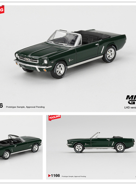 【预售】MINIGT 1:64 福特野马 Ford Mustang Convertible 1964绿