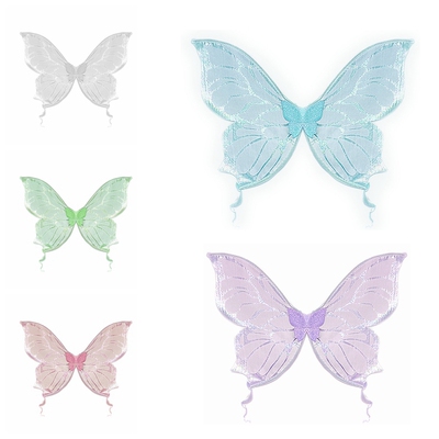 儿童蝴蝶翅膀亮光薄纱天使