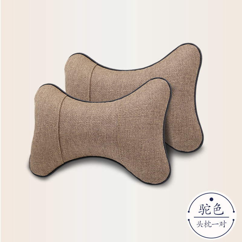 现代汽车座椅头枕亚麻枕头一对装四季骨头枕靠枕脖子小车用护颈枕,汽车用品/电子/清洗/改装,头枕,淘宝优惠券,粉丝福利购,淘宝优惠卷