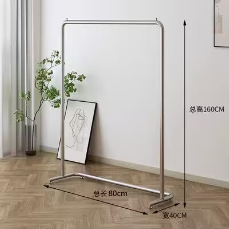 不锈钢多功能晾衣架落地户外家用阳台卧室挂衣架晒被晾衣单杆水管