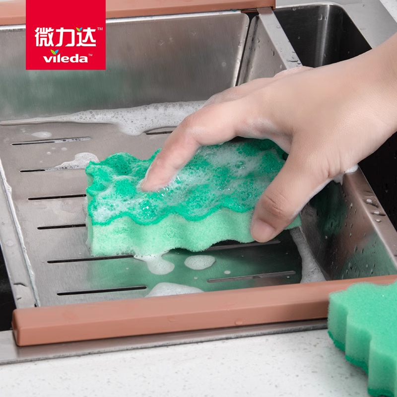德国防刮痕海绵擦家用不粘锅刷锅洗碗厨房双面无污渍神器