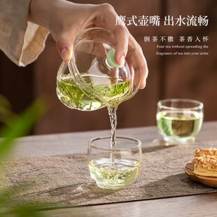 玻璃盖碗三才手抓壶泡茶碗单个家用防烫耐高温带过滤高档功夫茶具