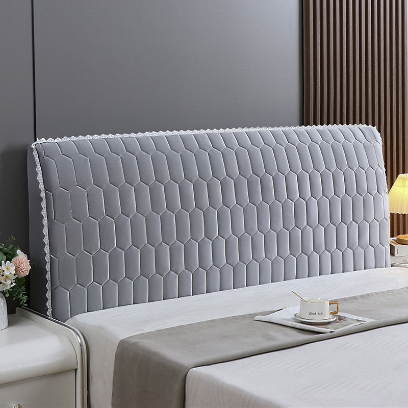 全包床头罩加厚简约轻奢床头套套加棉上档次豪华木板软包床头通用