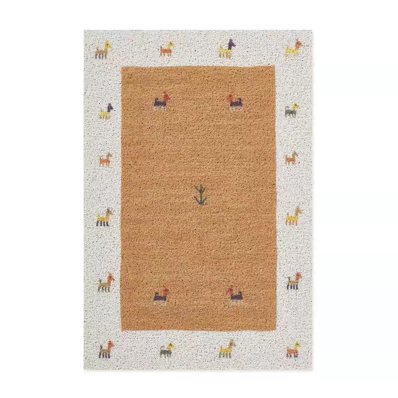 民族风入户门丝圈门垫美式波斯复古进门玄关地垫家用防滑耐脏脚垫