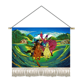 新疆名族风挂毯布艺民宿客栈挂布床头装 饰画厨房客厅卧室酒店挂画