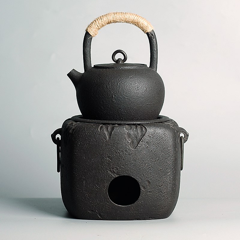 原装进口高端铸铁炭烧炭炉栖岩木碳凉炉围炉煮茶纯手工火钵