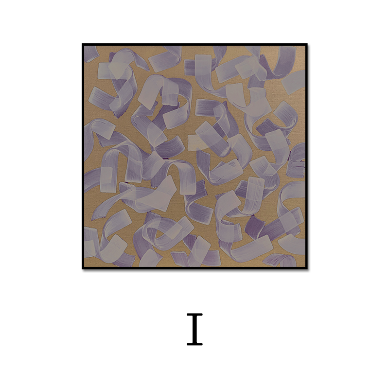 现代宅寂风正方形抽象装饰画民宿酒店床头画侘寂风客厅无边框挂画