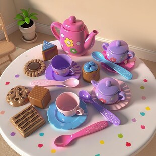 儿童扮家家酒彷真厨房玩具女孩茶壶套组男孩宝宝下午茶蛋糕套餐礼