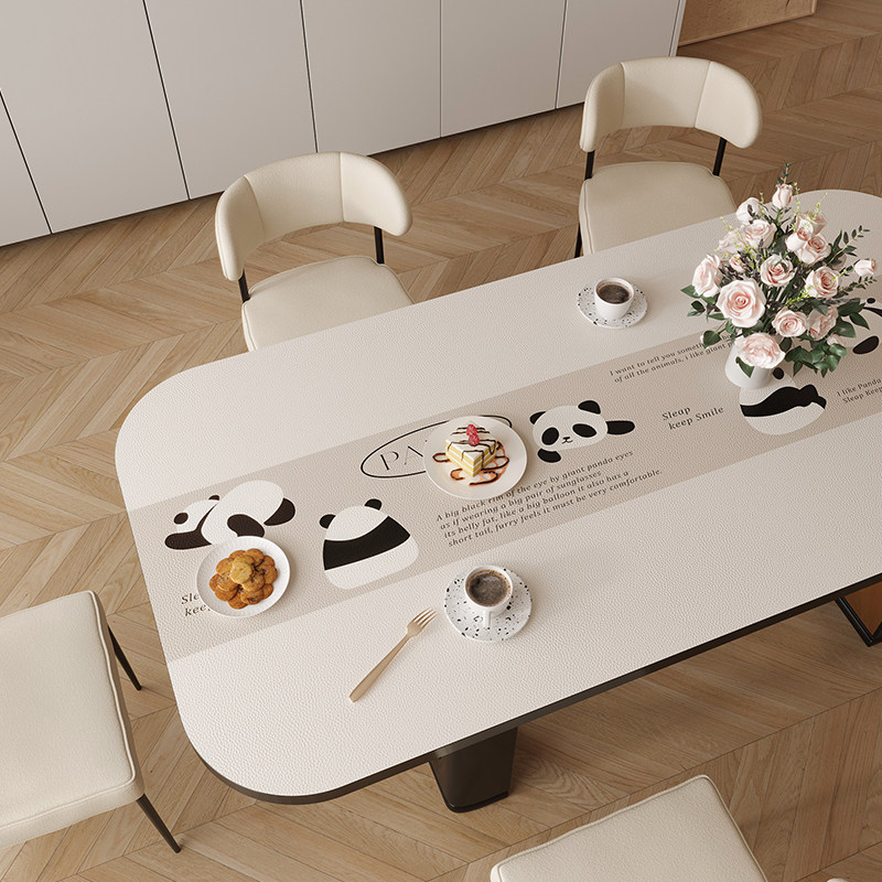 PVC餐桌垫防水防油茶几书桌防烫耐脏隔热垫子奶油风免洗可擦桌布,居家布艺,桌布,淘宝优惠券,粉丝福利购,淘宝优惠卷
