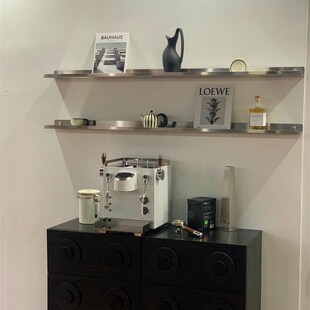 中古L型不锈钢置物架客厅上墙吊柜壁柜家用书房多功能展示架子