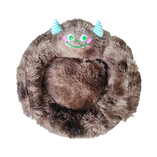 小怪兽牀 加厚保暖长毛绒猫窝 四季通用秋冬季保暖猫咪沙发牀别墅