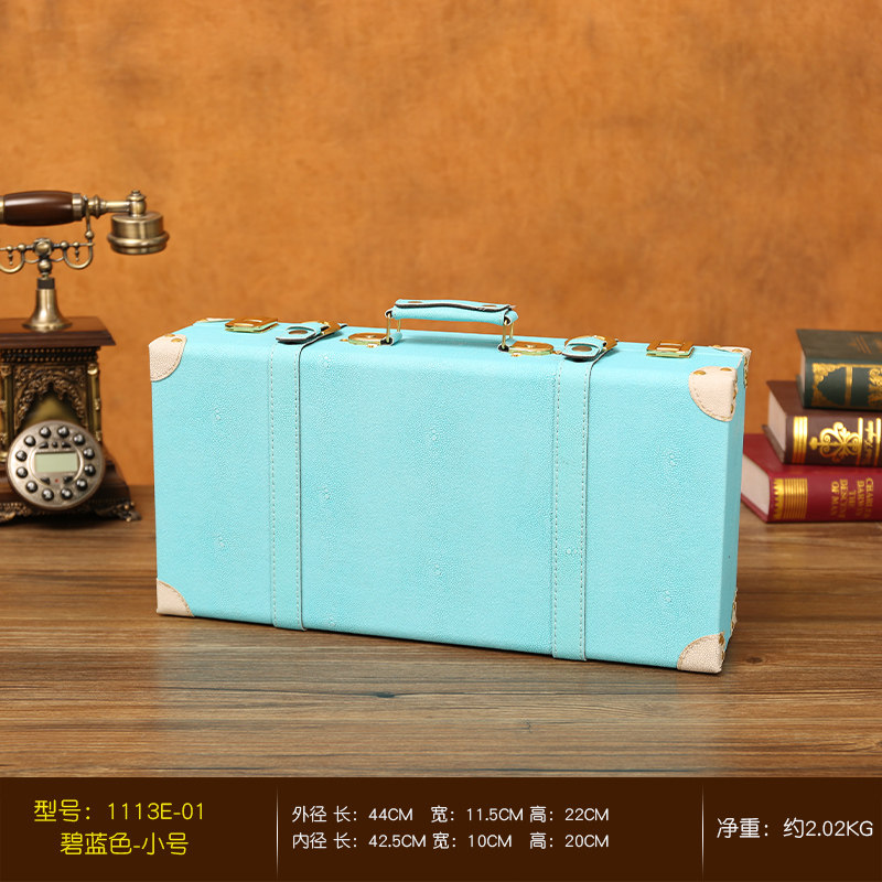 高档礼品盒带手提包装盒木质家用收纳轻奢空箱子道具橱窗装饰摆件