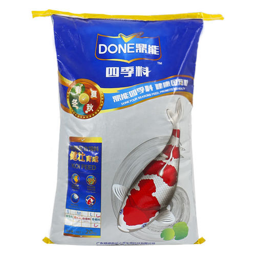 四季锦鲤鱼饲料40斤鱼池锦鲤高蛋白育成增体增色大包鱼料鱼