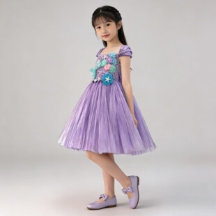 环保服装儿童时装秀手工海洋美人鱼幼儿园亲子母女走秀环保衣服