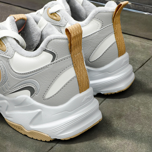 李宁加绒运动鞋男2025冬季新款防泼水男鞋软底舒适中帮鞋子休闲鞋