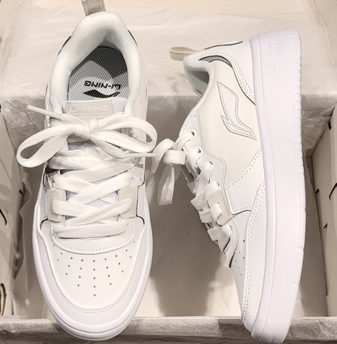 李宁板鞋男款女款2025新款百搭厚底透气小白鞋百搭鞋子情侣休闲鞋