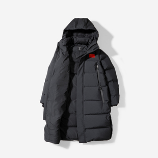 李宁长款羽绒服女款2025冬季新款团购系列90%鸭绒保暖国旗款外套